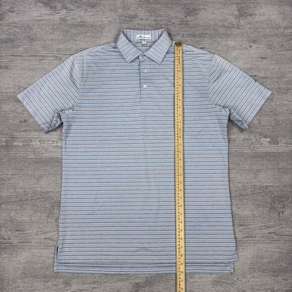 Peter Millar Summer Comfort Polo M Denton Country Club DCC Striped Blue Preppy - Picture 3 of 9